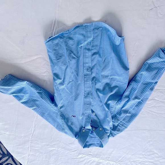 Vineyard Vines Classic Blue Button Down Shirt - Picture 1 of 3